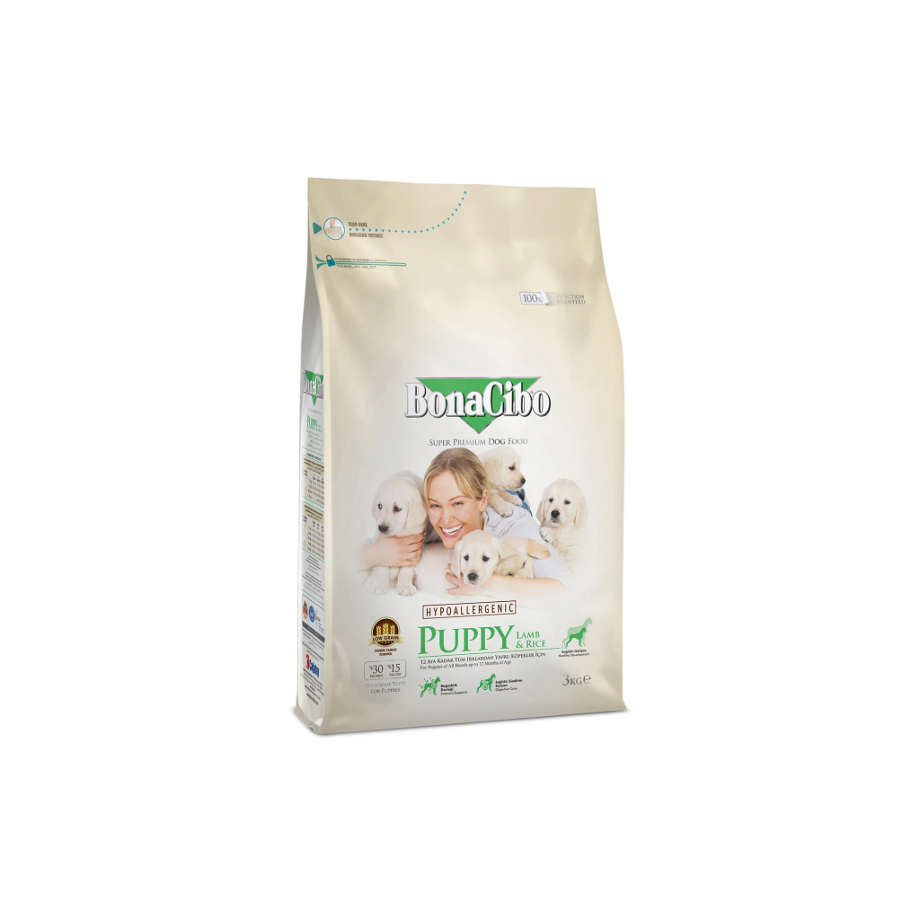 Сухий корм для собак BonaCibo Puppy Lamb&Rice 3 кг (8694686406144) - зображення 1