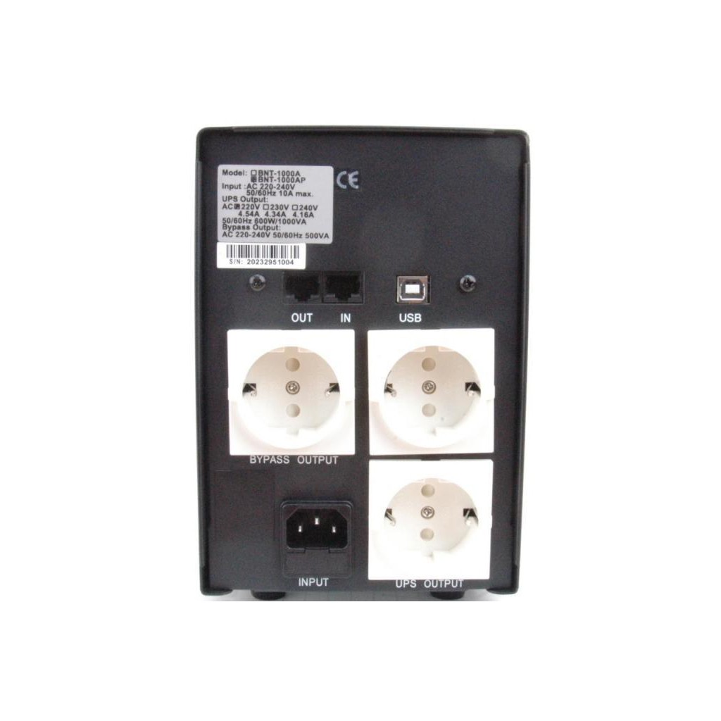 Пристрій безперебійного живлення BNT-1000 AP USB Powercom (BNT-1000 AP USB Schuko) - зображення 2