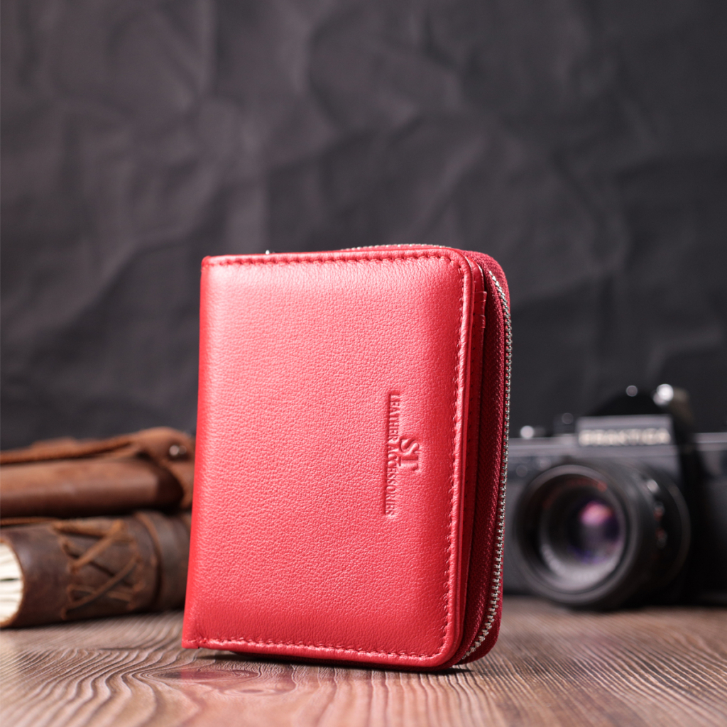 Гаманець ST Leather З натуральної шкіри Червоний (22552) - зображення 8