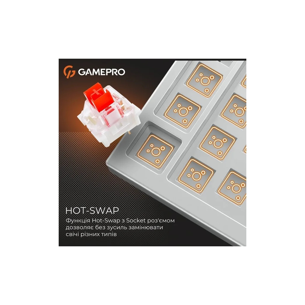 Клавіатура GamePro Genesis Infinity MK130BW Outemu Swithes USB White (MK130BW) - зображення 9