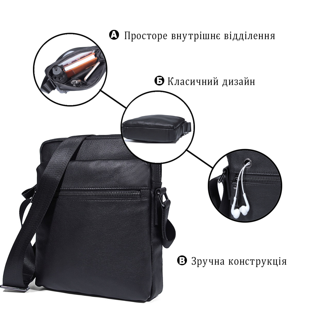 Сумка Vintage Чорна (14486) - зображення 4