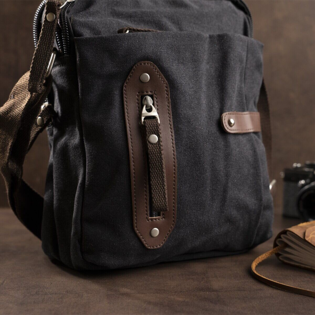 Сумка Vintage Текстильна Чорна (20079) - зображення 9