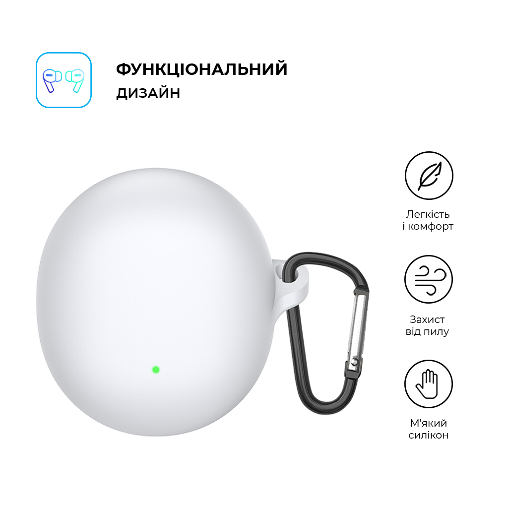 Чохол для навушників Armorstandart Hang Case для OPPO Enco Air3 White (ARM79941) - зображення 2