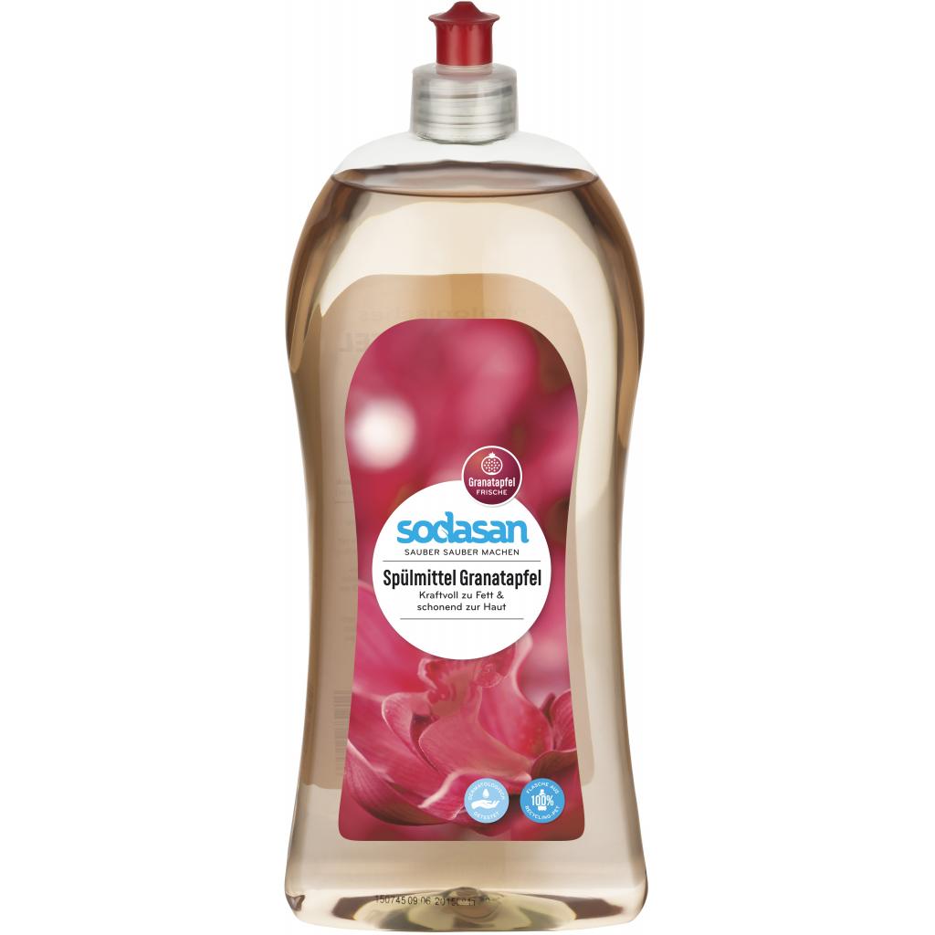 Засіб для ручного миття посуду Sodasan органічний Гранат 1 л (4019886022576) - зображення 1