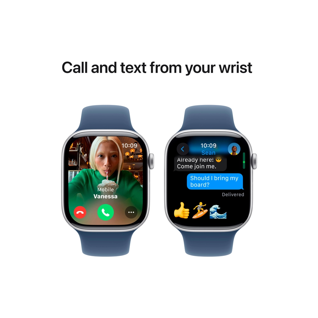 Смарт-годинник Apple Watch Series 10 GPS 46mm Silver Aluminium Case with Denim Sport Band - S/M (MWWL3QH/A) - изображение 7