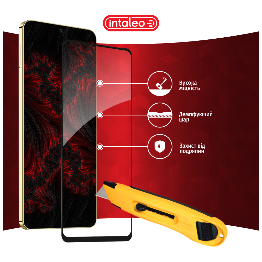 Скло захисне Intaleo Full Glue Infinix Hot 40 Pro Black (1283126589263) - зображення 5