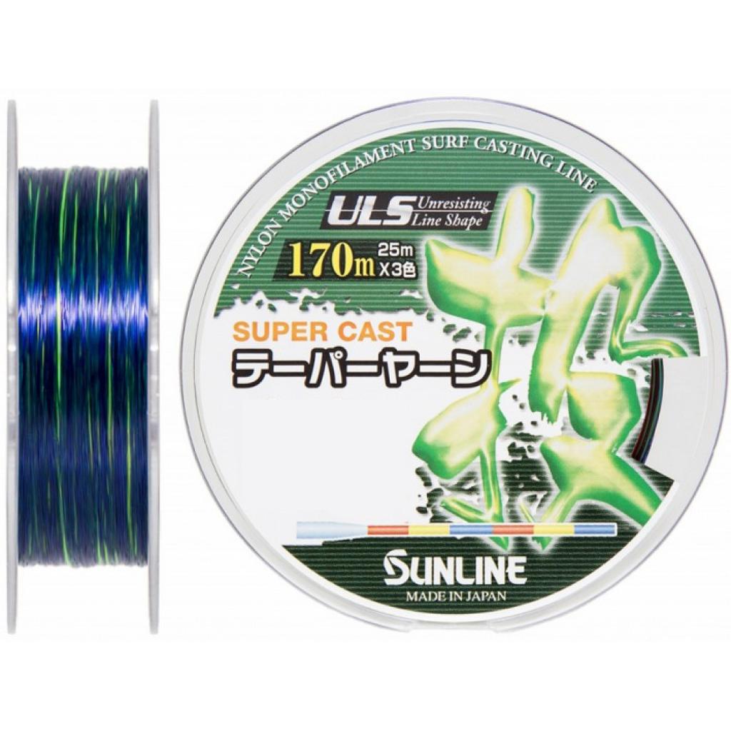 Волосінь Sunline NEW TAPERED LINE 170м конусна 3 COLORS 0,235мм>0,57мм (1658.00.85) - зображення 1
