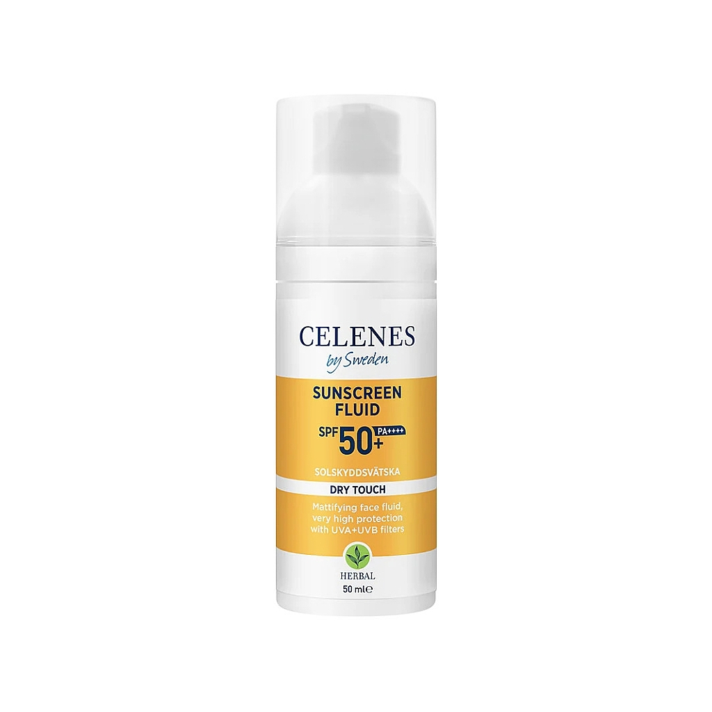 Засіб від засмаги Celenes Sunscreen Dry Touch Fluid SPF50+ Сонцезахисний флюїд 50 мл (7350104249137) - изображение 1