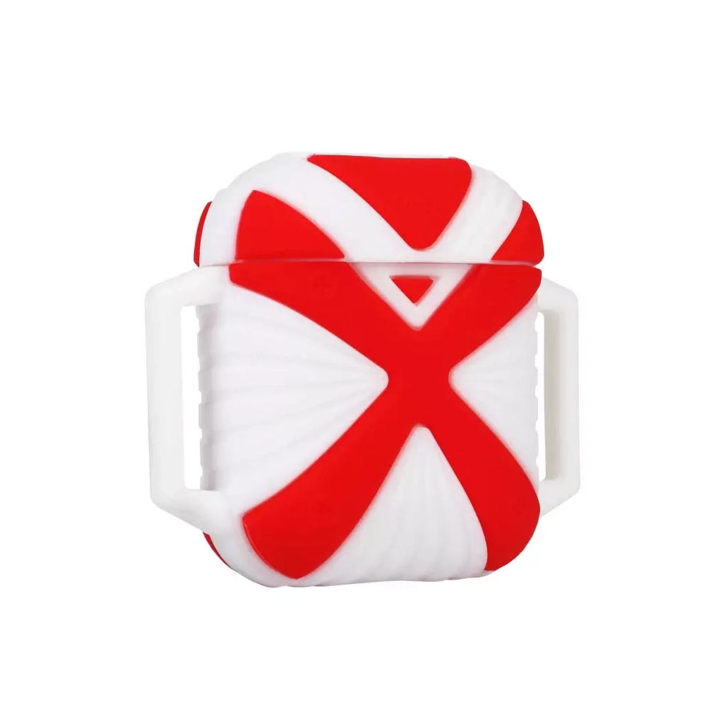 Чохол для навушників X-HuWei i-Smile для Apple AirPods IPH1443 Red+White (702334) - изображение 1