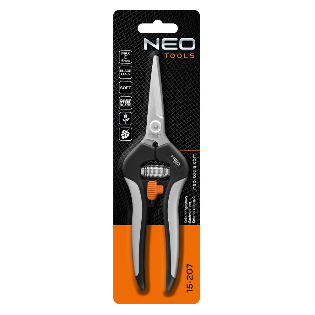 Секатор Neo Tools площинний, d різу 18мм, 200мм, 120г (15-207) - зображення 7
