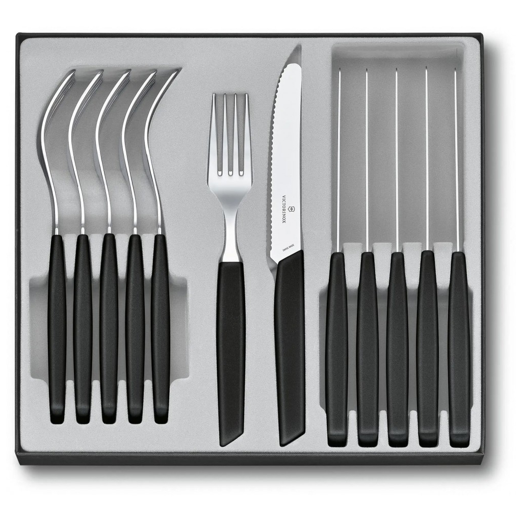 Набір столових приборів Victorinox Swiss Modern Table Set 12 шт Tomato Black (6.9093.11W.12) - зображення 1
