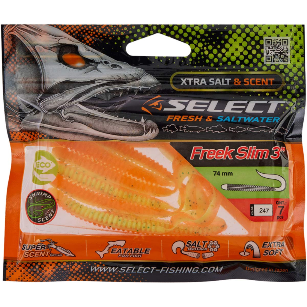 Силікон рибальський Select Freek Slim 3" 247 (7 шт/уп) (1870.72.58) - зображення 2