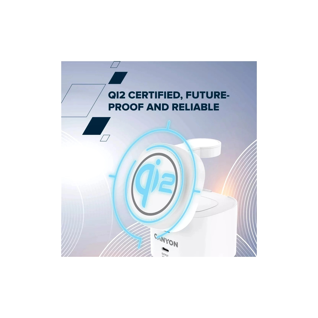 Зарядний пристрій Canyon 4-in-1 wireless charging stand 30W + cable 1.0m white (CNS-WCS405WW/A) - зображення 6