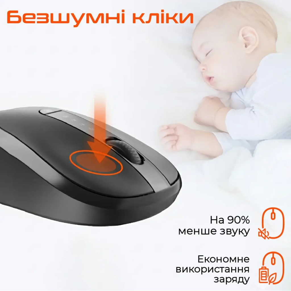 Мишка Meetion BTM185 Bluetooth/Wireless Black (MT-BTM185-A) - зображення 2