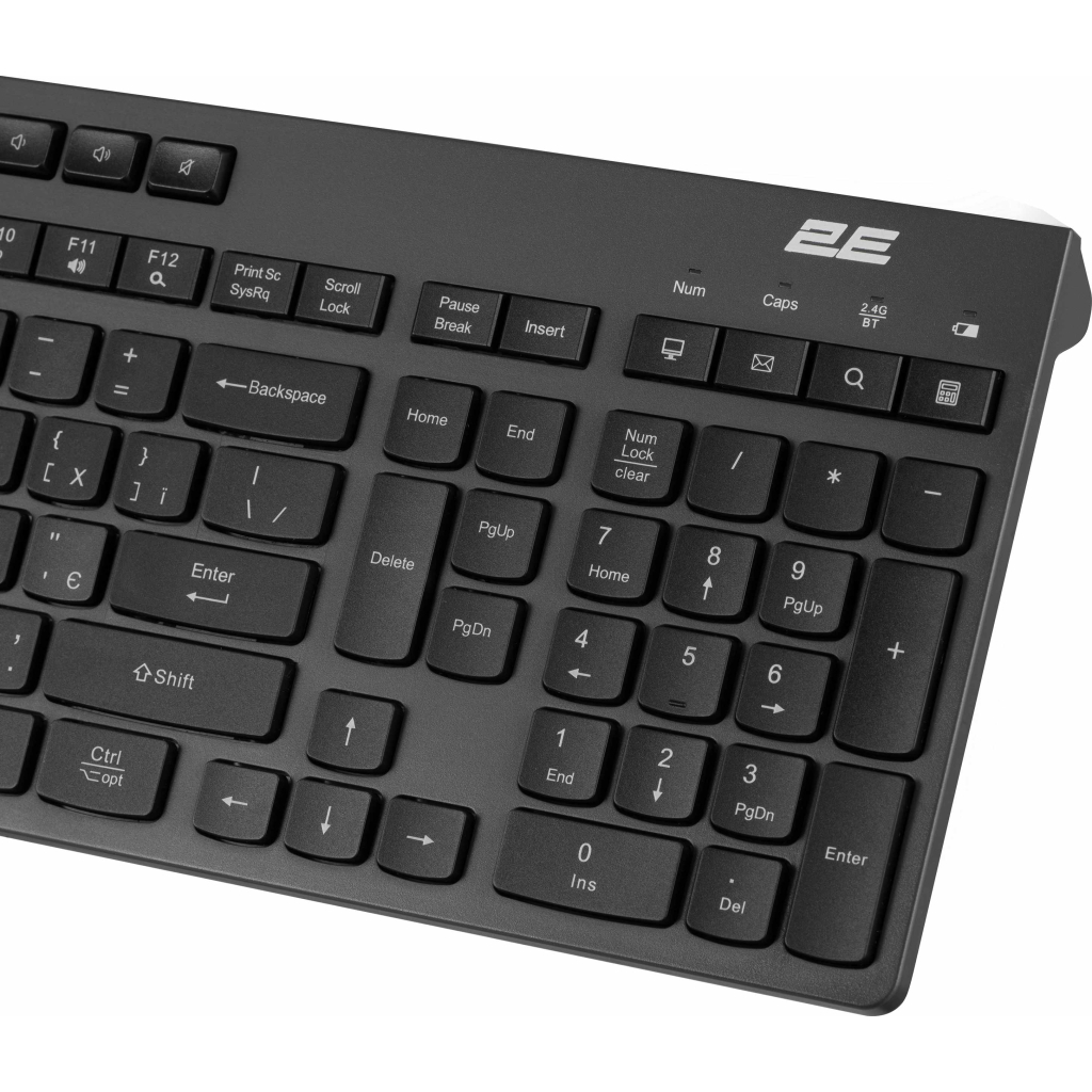 Клавіатура 2E KS280 Wireless/Bluetooth Black-Gray (2E-KS280WBGR_UA) - зображення 5
