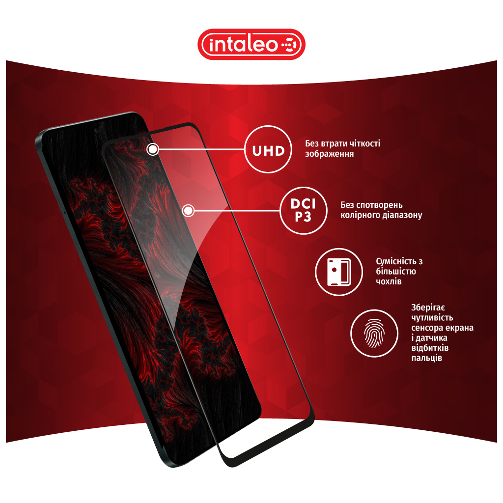 Скло захисне Intaleo Full Glue Oppo A58 4G Black (1283126583490) - зображення 4