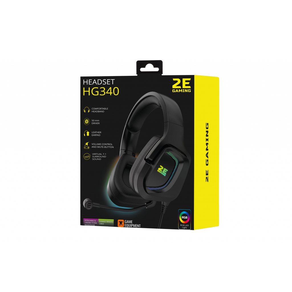 Навушники 2E HG340 RGB USB 7.1 Black (2E-HG340BK-7.1) - зображення 2