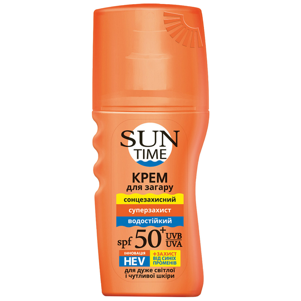 Засіб для засмаги Біокон Sun Time Крем Суперзахист SPF 50+ 150 мл (4820064563398) - зображення 1