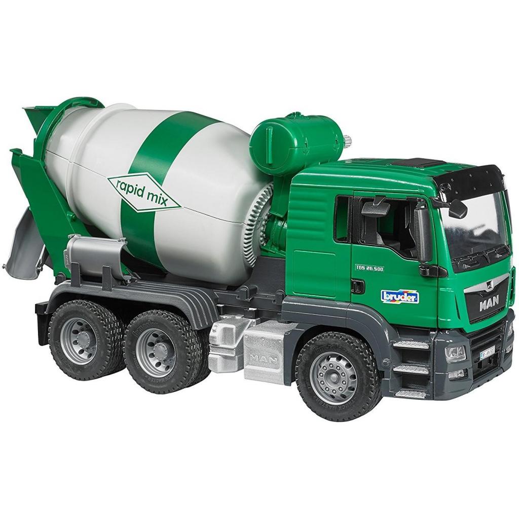 Спецтехніка Bruder Бетономішалка MAN TGS 1:16 зелена (03710) - зображення 4