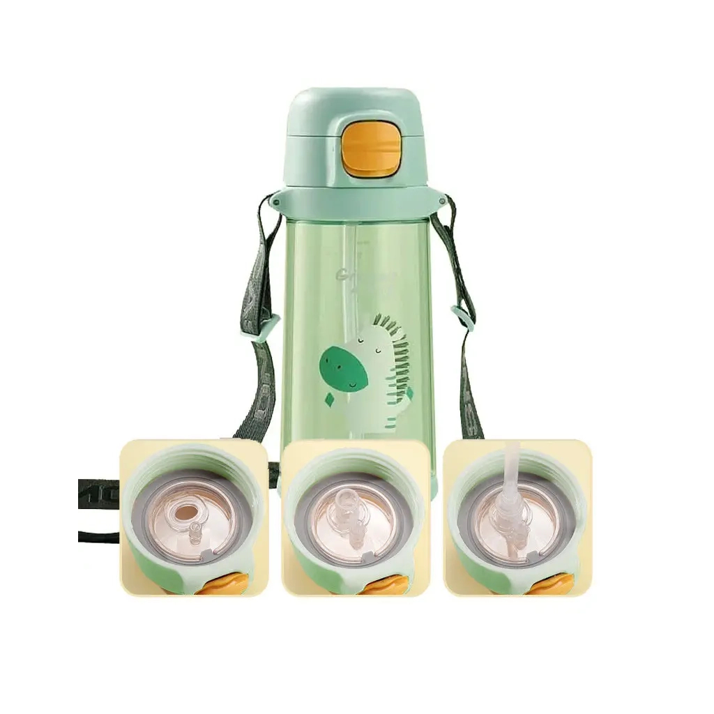 Пляшка для води Casno 690 мл KXN-1219 Зелена Зебра з соломинкою (KXN-1219_Green) - зображення 8