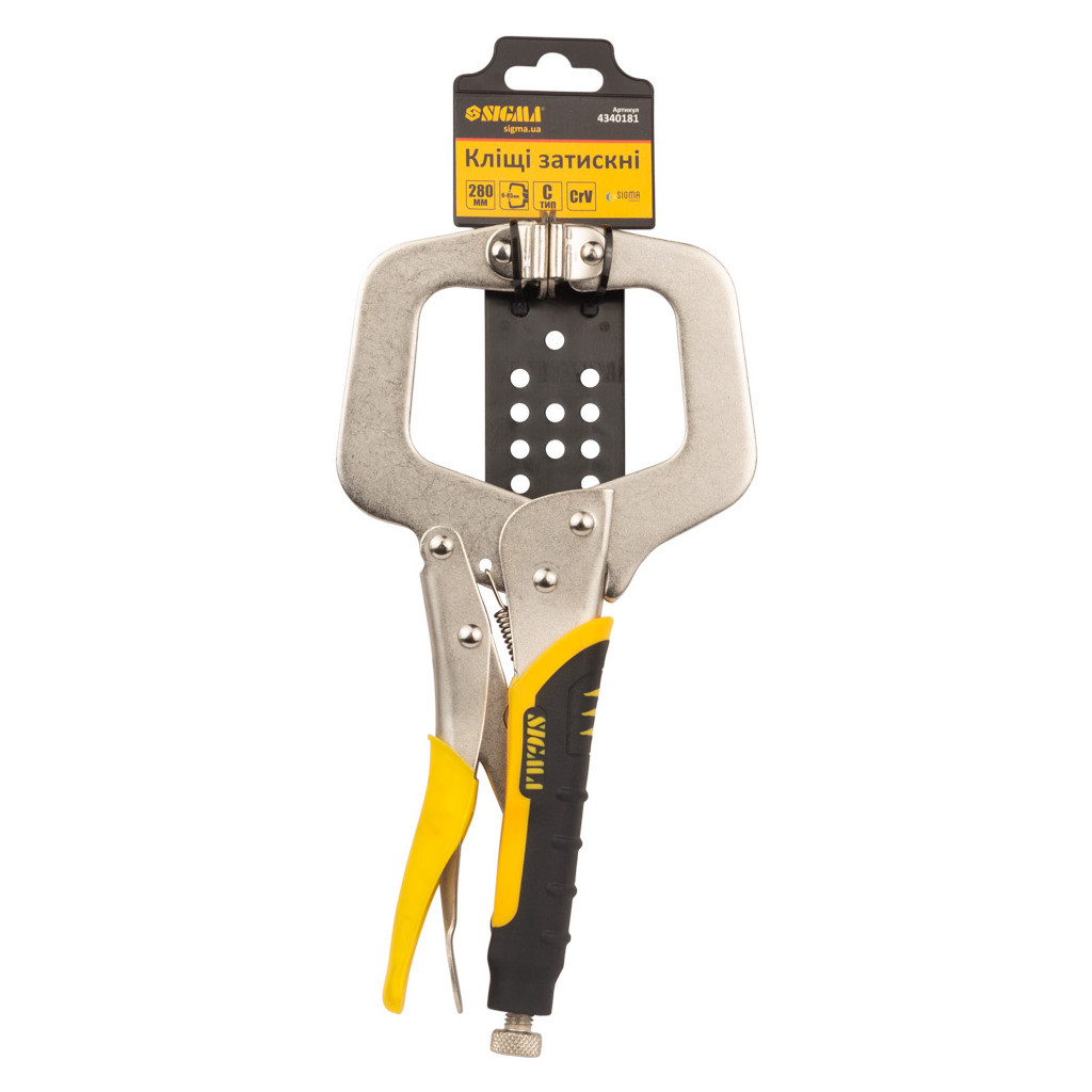 Кліщі Sigma затискний тип "С" 280мм CrV (4340181) - изображение 10
