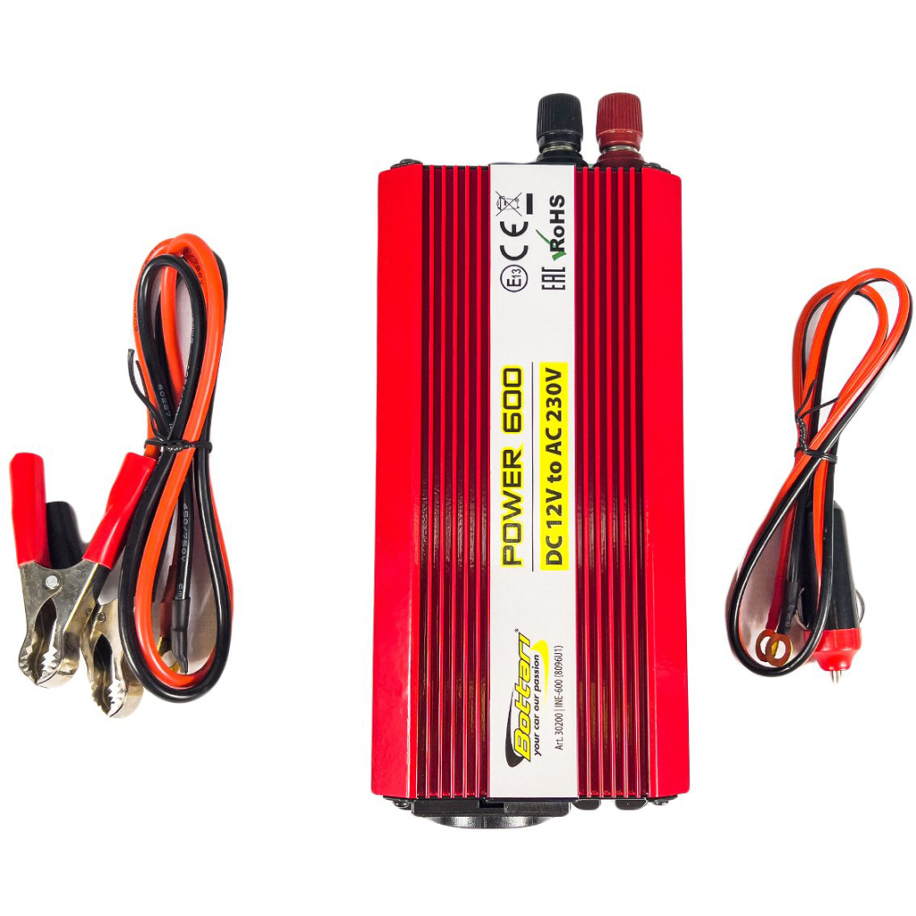 Автомобільний інвертор Bottari DC 12V - AC 230V 600W "POWER-600" (30200-IS) - зображення 7