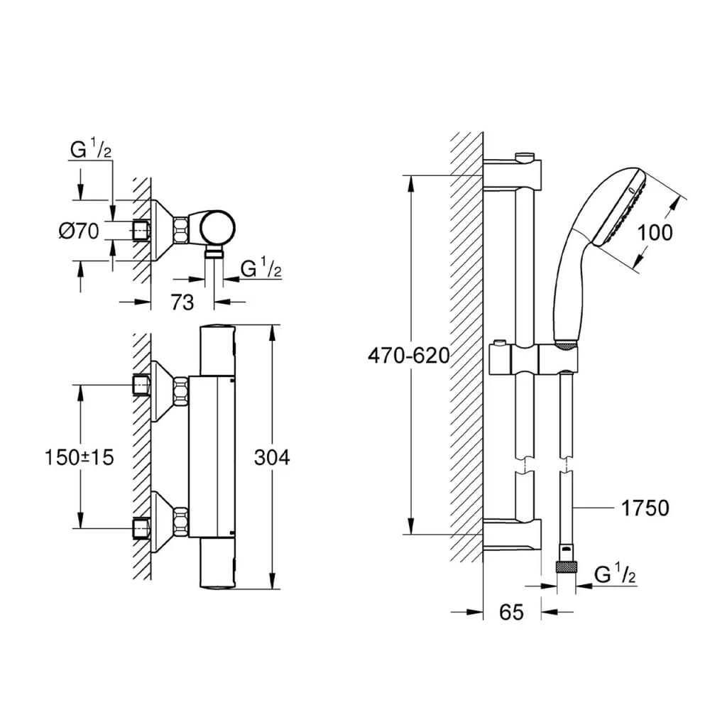 Змішувач Grohe QuickFix Start Black (UA303908T1) - изображение 7