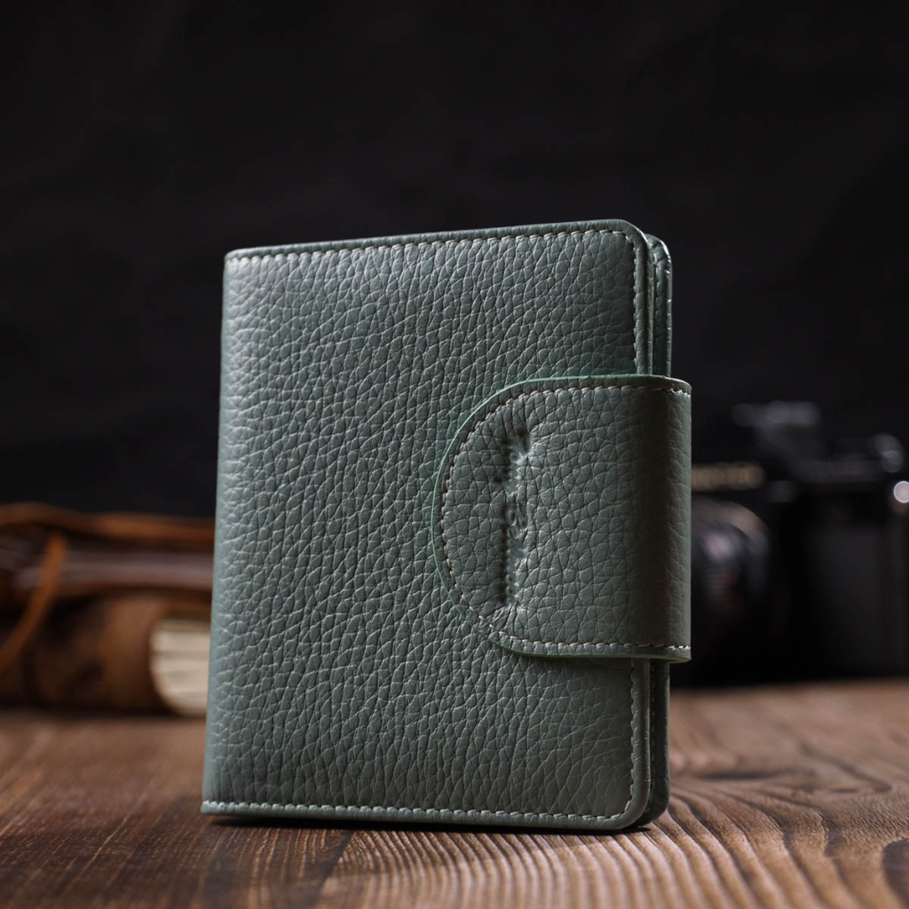 Гаманець Tony Bellucci З натуральної шкіри Сіро-зелений (21986) - зображення 9