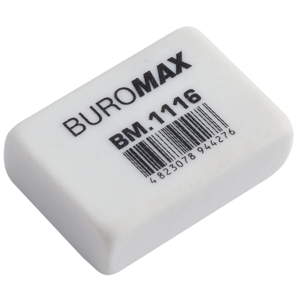 Гумка Buromax S прямокутна 26x18x8 мм біла (BM.1116) - изображение 1