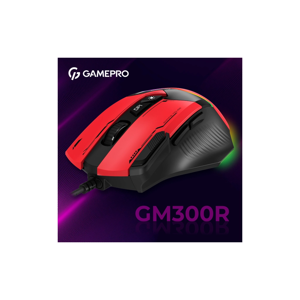 Мишка GamePro GM300R USB Red/Black (GM300R) - зображення 5