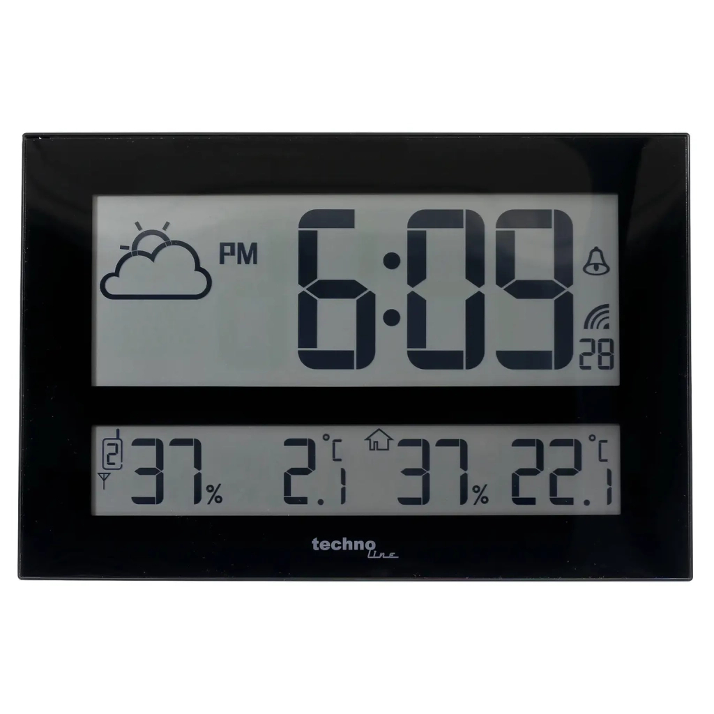 Настінний годинник Technoline WS8011 Black (DAS301307) - зображення 4