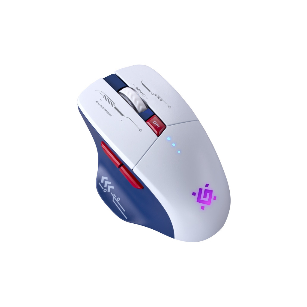 Мишка Defender Tisa GM-126 LED Wireless/Bluetooth White/Blue (52126) - зображення 4