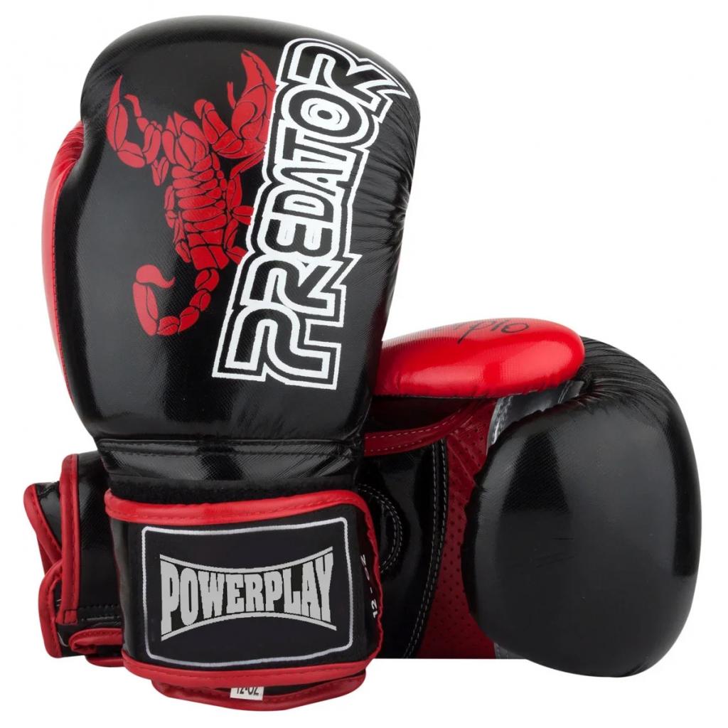 Боксерські рукавички PowerPlay 3007 12oz Black (PP_3007_12oz_Black) - зображення 1