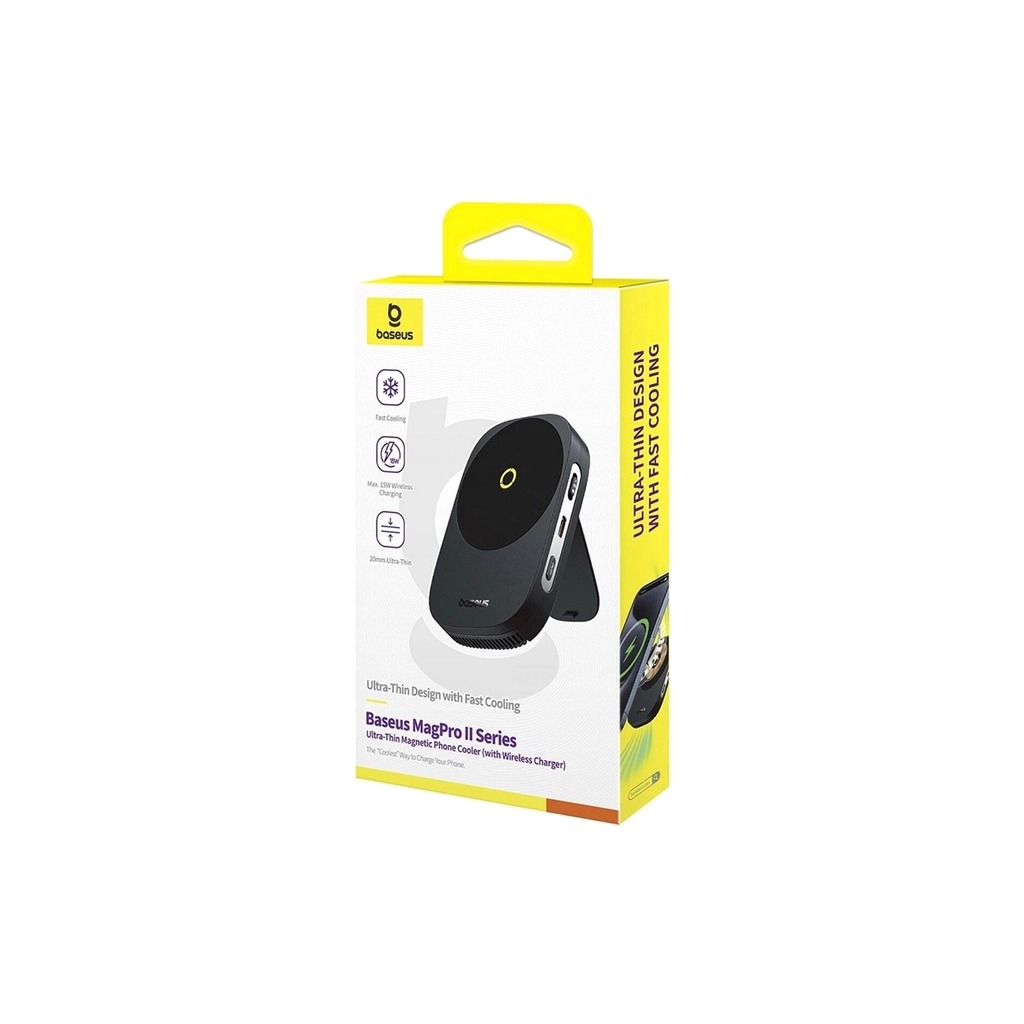 Зарядний пристрій Baseus MagPro II Series Ultra-Thin Magnetic, Cooler, Wireless Charger Cosmic Black (B10572900121-00) - зображення 7