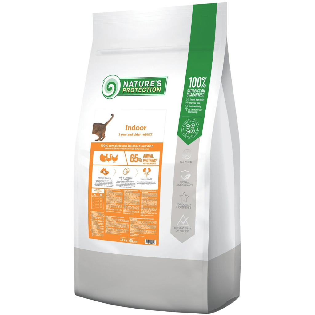 Сухий корм для кішок Nature's Protection Indoor Adult 18 кг (NPB46035) - зображення 1