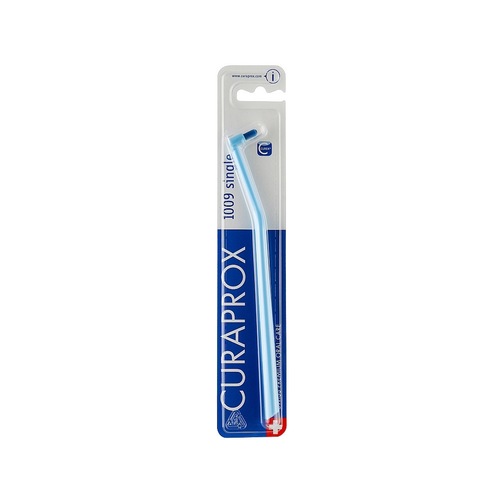 Зубна щітка Curaprox CS 1009 Single & Sulcular 9 мм Монопучкова Блакитна (CS 1009-08) - зображення 1