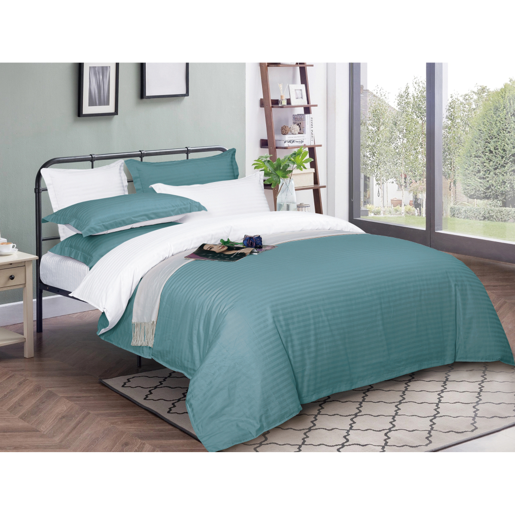 Постільна білизна MirSon Satin Stripe 30-0015 + 30-0001 Galiena 220х240 King Size (2200005260685) - зображення 1