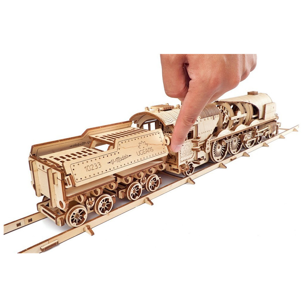Конструктор Ugears Локомотив з тендером V-Експрес (70058) - изображение 7
