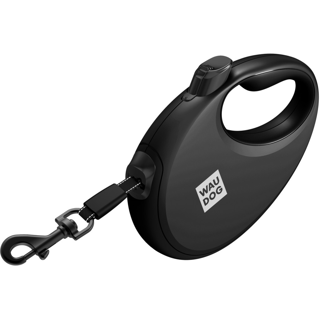 Повідець для собак WAUDOG R-leash з контейнером для пакетів L до 40 кг 5 м чорний (26291) - зображення 1