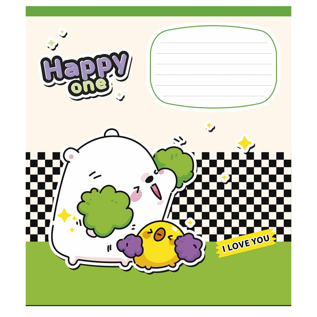 Зошит Школярик Happy one 12 аркушів клітинка (012-3532K) - зображення 1