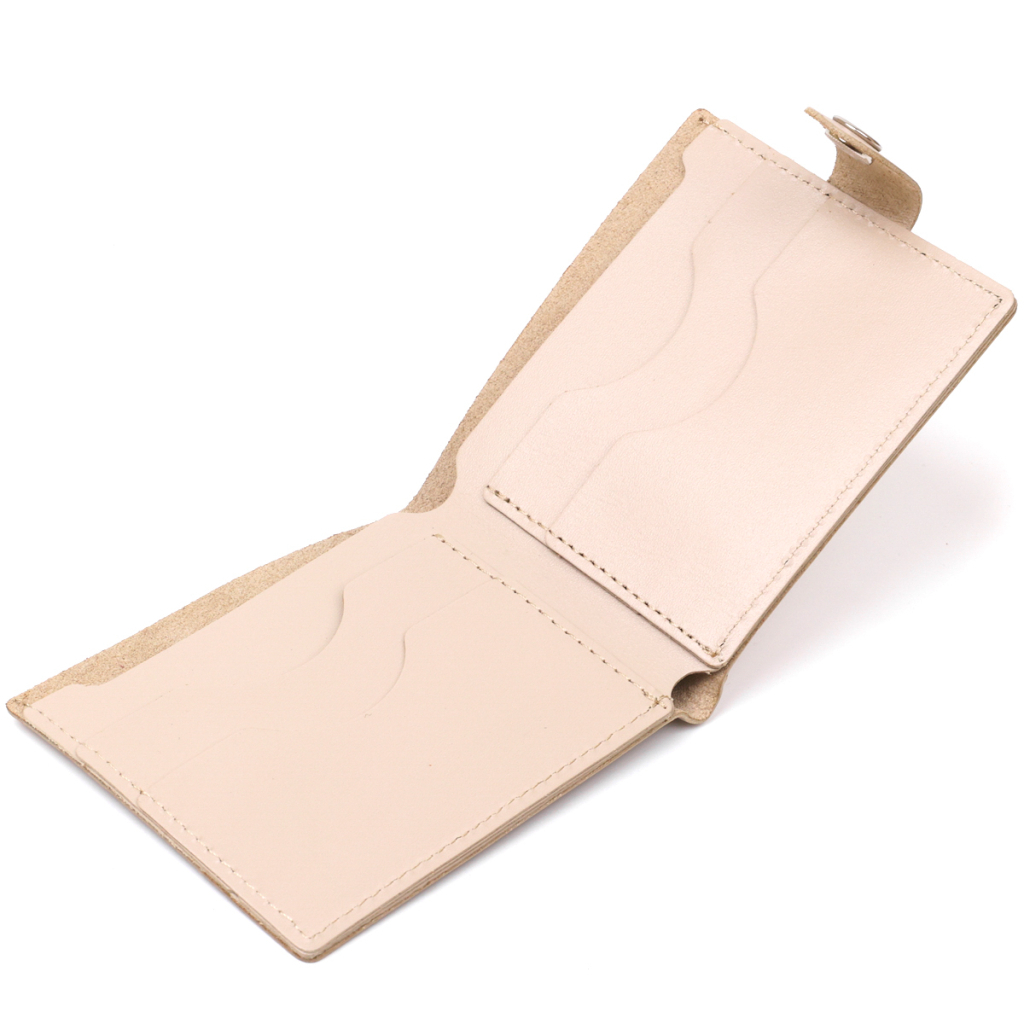 Портмоне Shvigel Шкіряне Бежеве (16468) - зображення 7