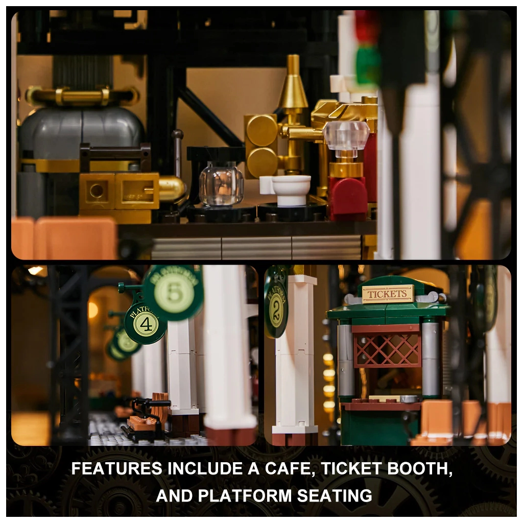 Конструктор Pantasy Original - Steampunk Залізнична станція в стилі стімпанк (85007) - зображення 4