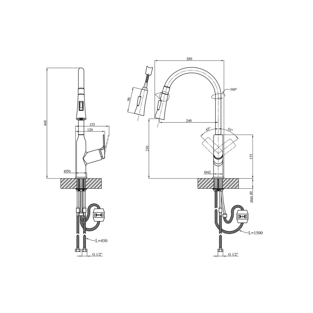 Змішувач Kroner Graz-GRP030-T - зображення 10