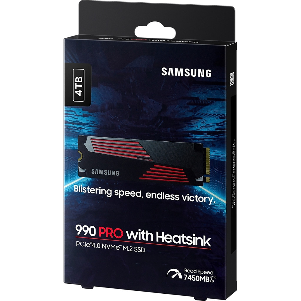 Накопичувач SSD M.2 2280 4TB 990 PRO with Heatsink Samsung (MZ-V9P4T0GW) - зображення 7