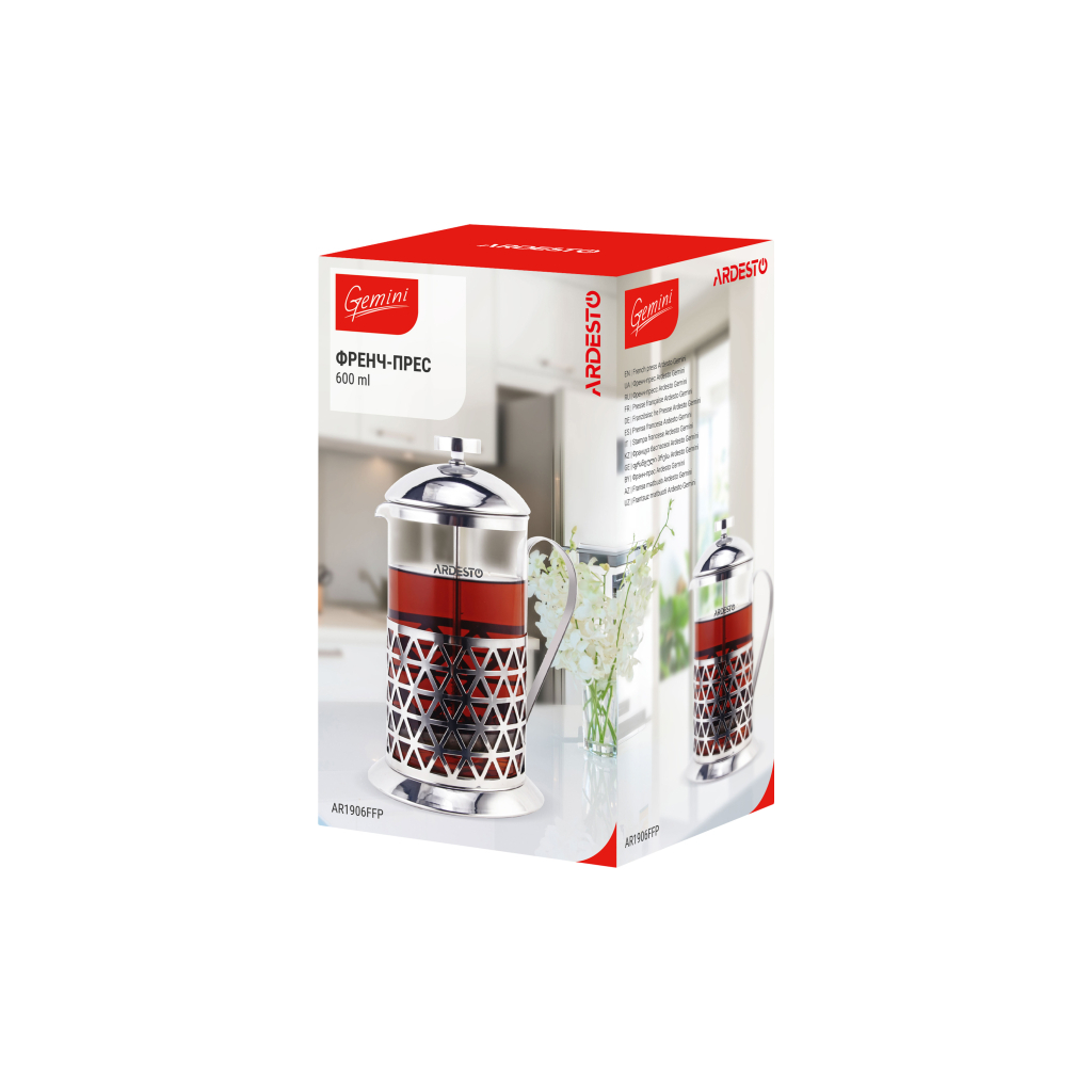 Френч-прес Ardesto Gemini Fasano 600 мл (AR1906FFP) - зображення 2