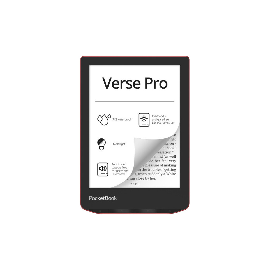 Електронна книга Pocketbook 634 Verse Pro, Passion Red (PB634-3-CIS) - зображення 1