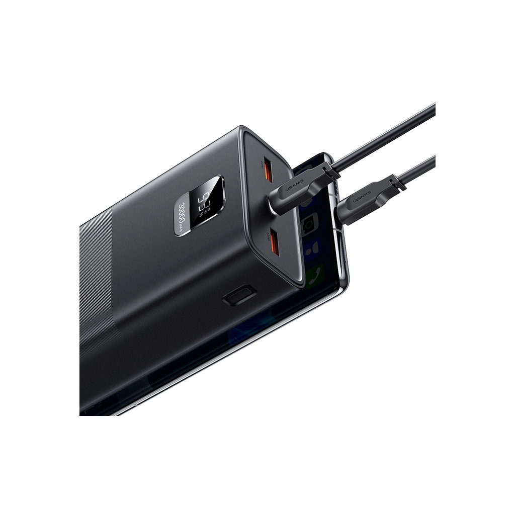 Батарея універсальна Usams PB68 30000mAh PD/3.0/65W, QC/3.0, Black (ATXLOGTC01) - зображення 3