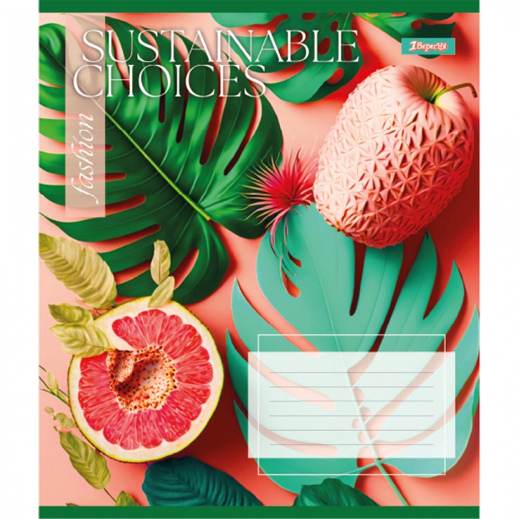 Зошит 1 вересня А5 Sustainable choices 36 аркушів, клітинка (766675) - зображення 3