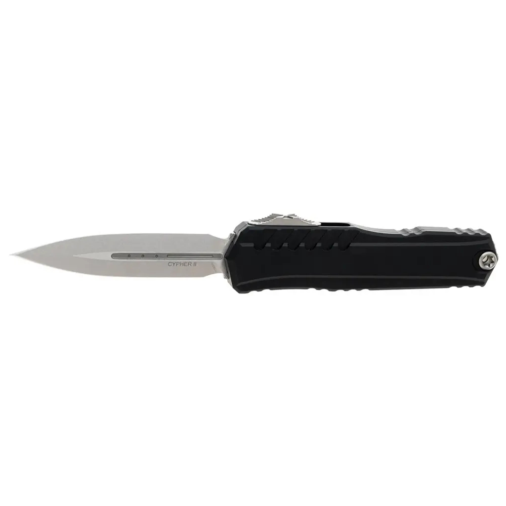 Ніж Microtech Cypher II D/E Stonewash Standard Black (1242-10) - зображення 1