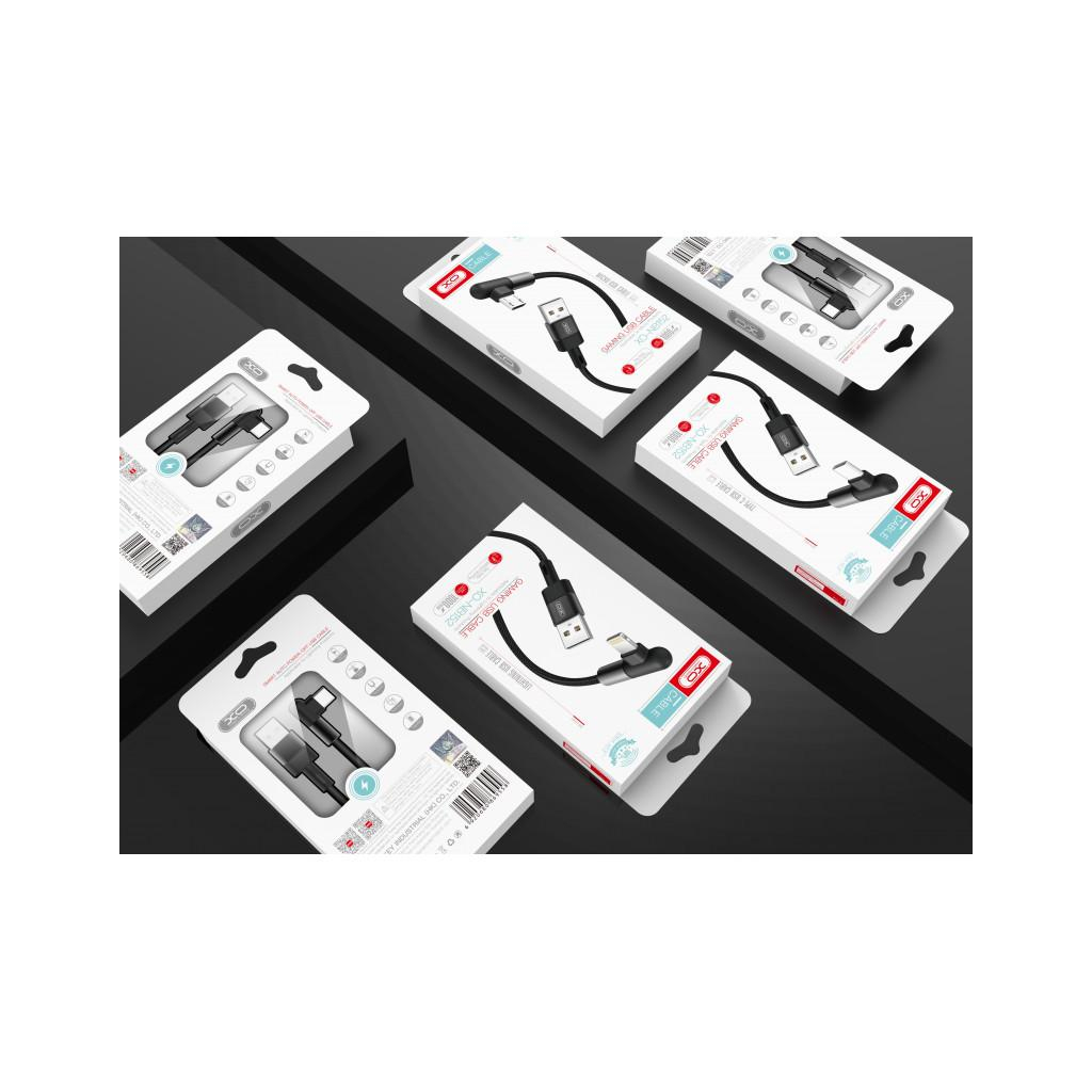 Дата кабель USB 2.0 AM to Micro 5P 1.0m 2.4A 90° corner white XO (NB152-M-1-WH) - зображення 2